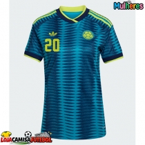 Camisa de Futebol Colômbia Juan Fernando Quintero #20 Equipamento Secundário Mulheres Mundo 2026 Manga Curta